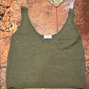 Sage Olive Knit Crop Top